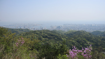 鍋蓋山から見える神戸市内